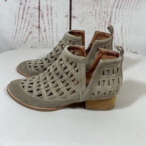 Jeffrey Campbell Taggart Laser Cut Suede Ankle Boots